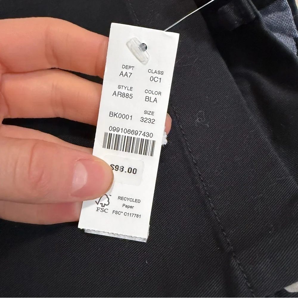 J crew 484 slim fit chino pants black 32 x 32